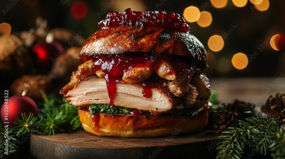 Chicken Hamburger, Merry Christmas Chicken Hamburger, Merry Christmas