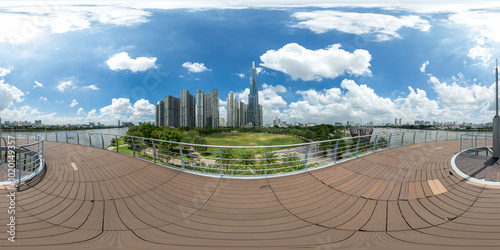 Landmark park in Ho Chi Minh City, Viet Nam 