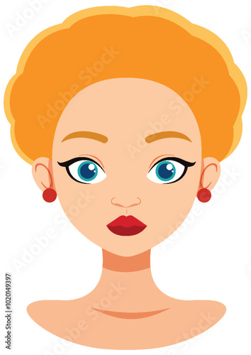 Stylized Female Avatar Illustration