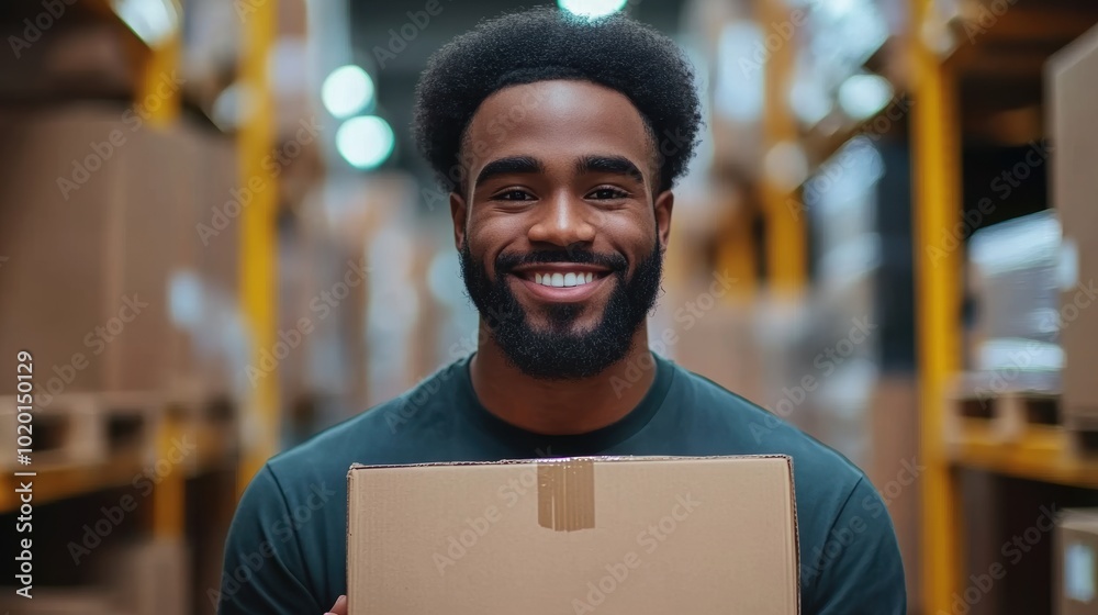 Happy Warehouse Worker. Happy Warehouse Worker.