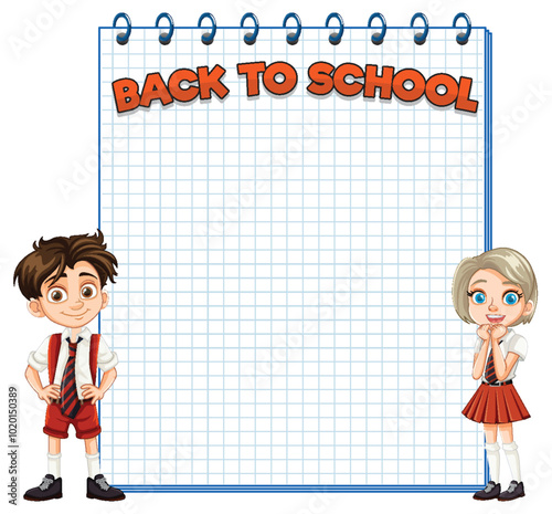 Back to School Kids Illustration