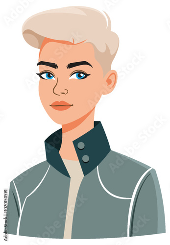 Stylish Woman with Short Hair