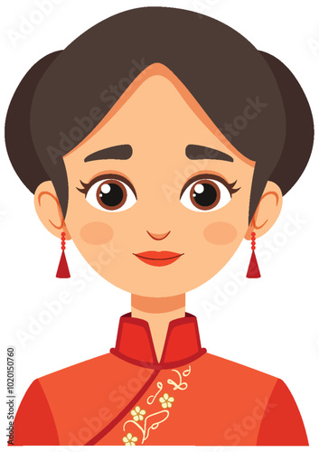 Traditional Chinese Woman Avatar