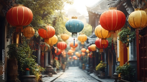 City streets filled with festival-goers enjoying live performances, street food, and cultural events