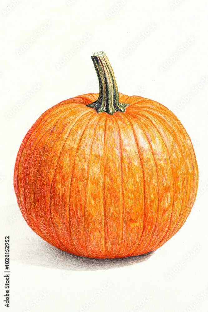 Illustration von einem orangenen Kürbis Illustration von einem orangenen Kürbis