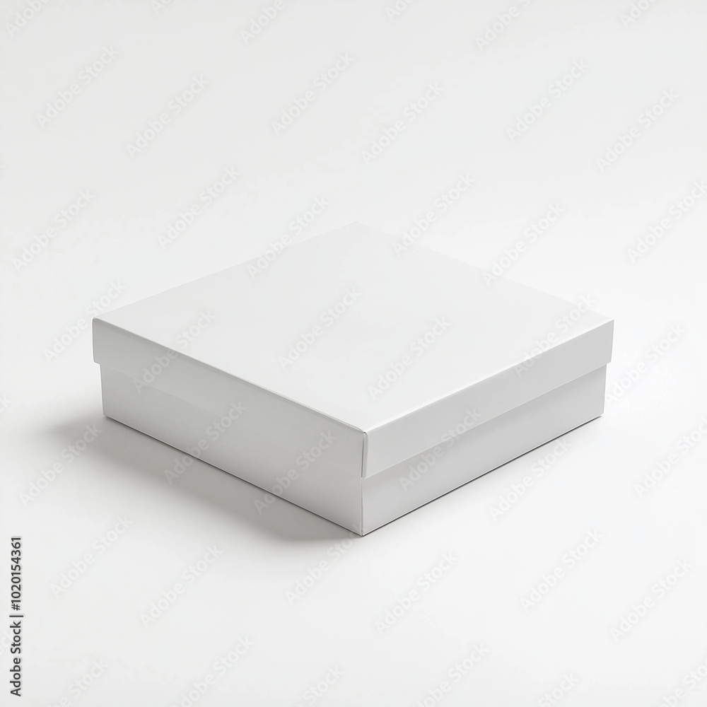 A sleek white box with a minimalist look, perfect for packaging gifts or storing items in a modern style.