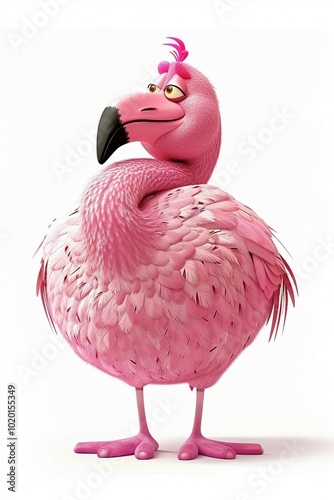 Lustiger dicker Flamingo  photo