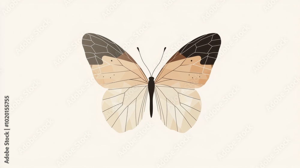 A beautifully illustrated butterfly with intricate patterns and soft colors, perfect for nature and art-themed projects.