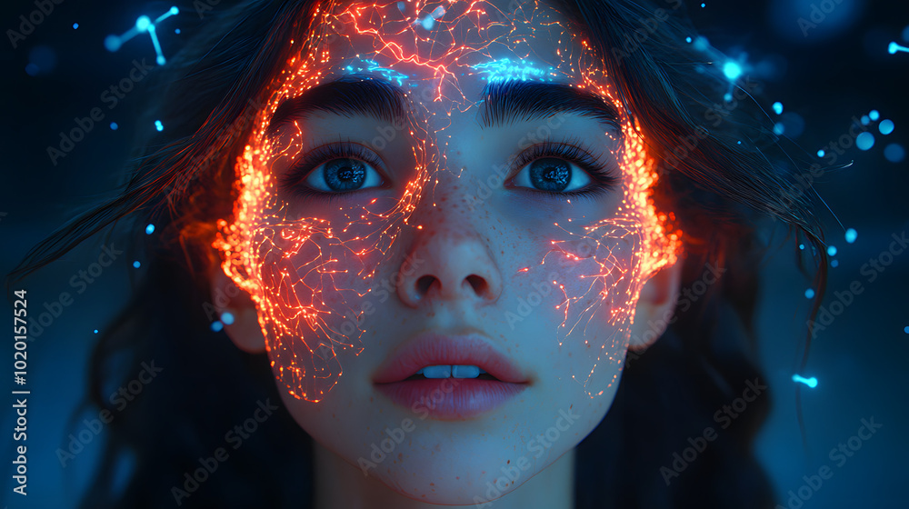 A detailed illustration of the human brain and nervous system showing ...