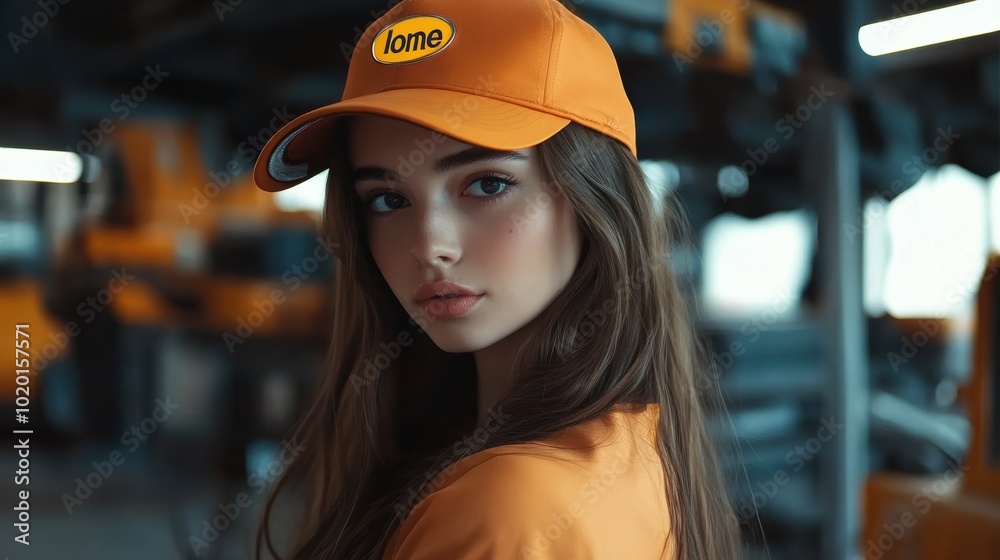 Girl in Orange Cap. Girl in Orange Cap.