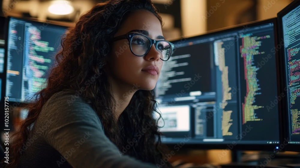 Woman Coding. Woman Coding.