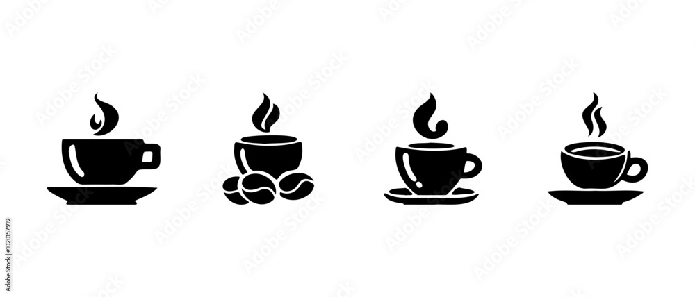 Creative collection of coffee symbols and designed for graphics and illustrations in various styles Creative collection of coffee symbols and designed for graphics and illustrations in various styles