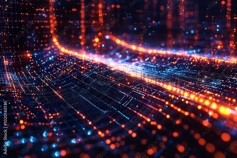 Digital Technology background of data and network Digital Technology background of data and network