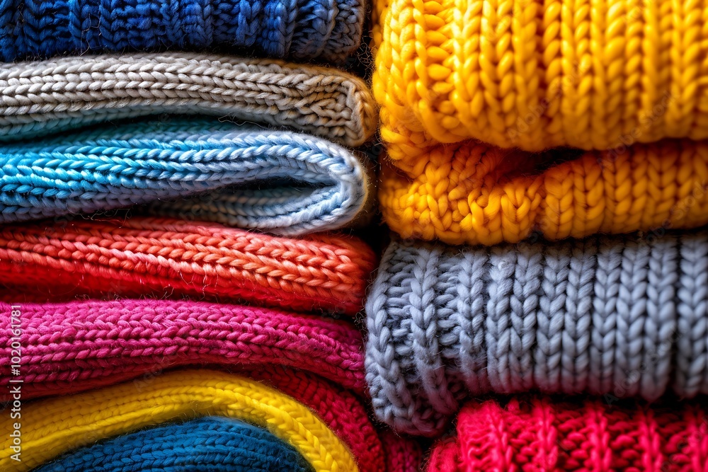 Stack of colorful clothes Stack of colorful clothes