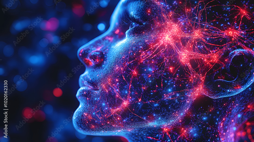 A detailed illustration of the human brain and nervous system showing the complex network of neurons, synapses, and nerve pathways. The illustration highlights the central and peripheral nervous syste A detailed illustration of the human brain and nervous system showing the complex network of neurons, synapses, and nerve pathways. The illustration highlights the central and peripheral nervous syste