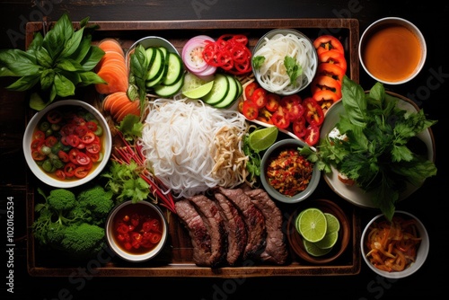 Colorful Spread of Fresh Ingredients for a Meal