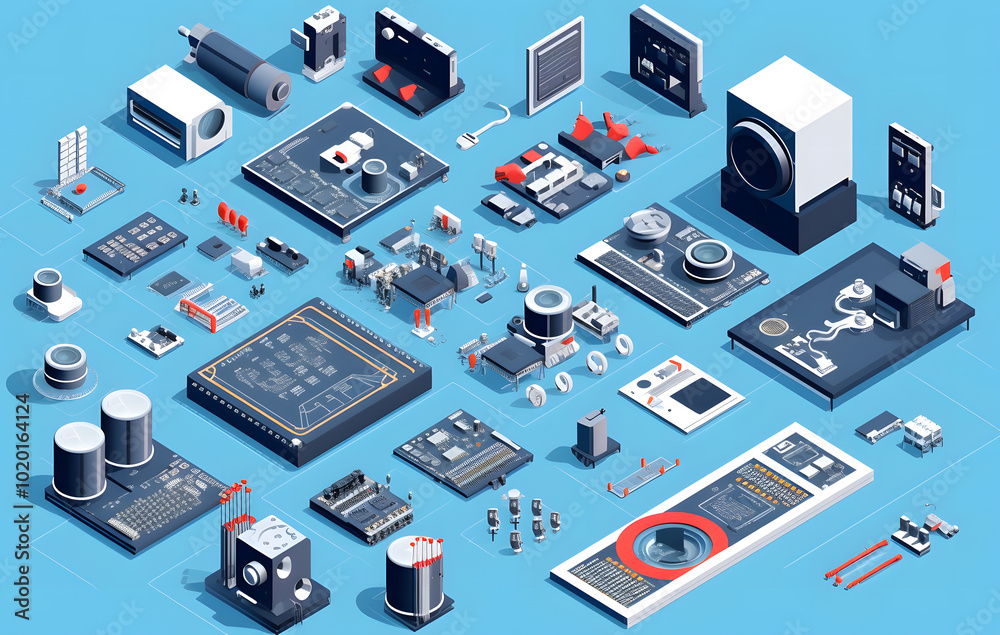 Circuit board background showing intricate details of computer technology and electronic components. Circuit board background showing intricate details of computer technology and electronic components.