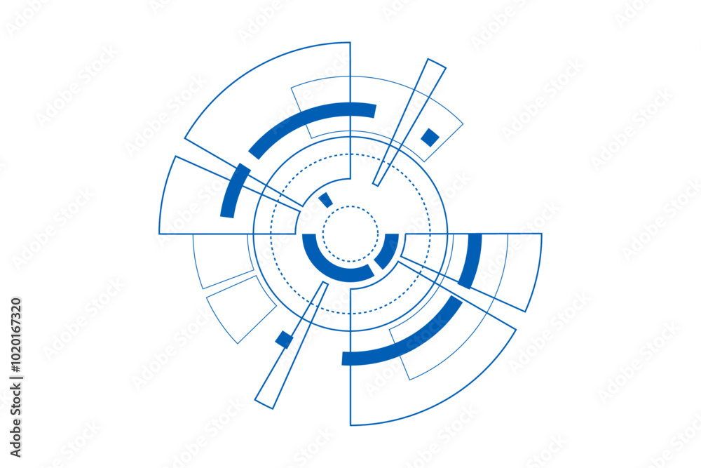 Sci fi futuristic user interface, HUD, Technology abstract background , Vector illustration.
Sci fi futuristic user interface, HUD, Technology abstract background , Vector illustration.
