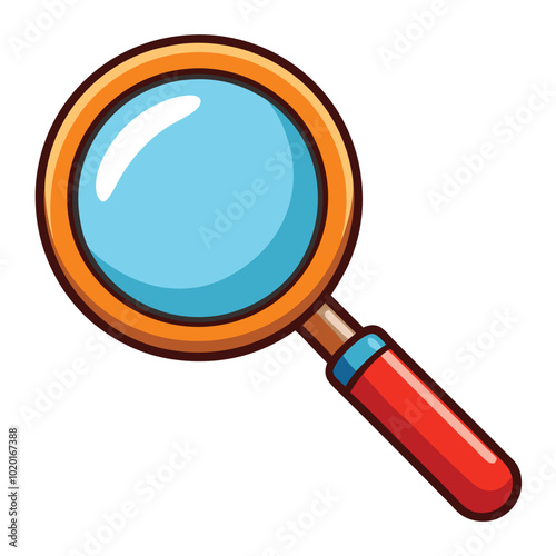 Search magnifying glass vector illustration isolated on a white background