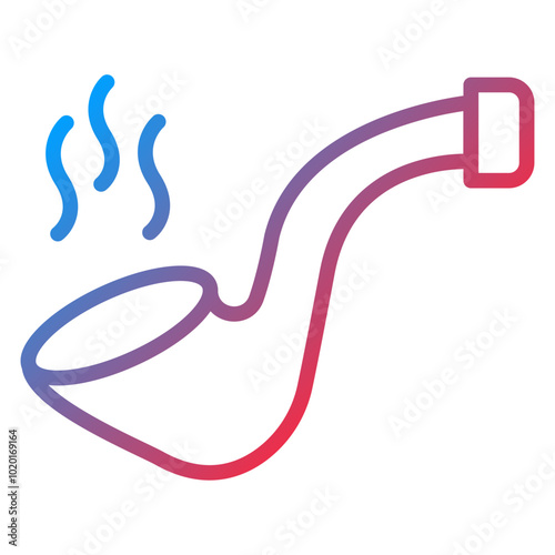 Smoking Pipe Icon Style