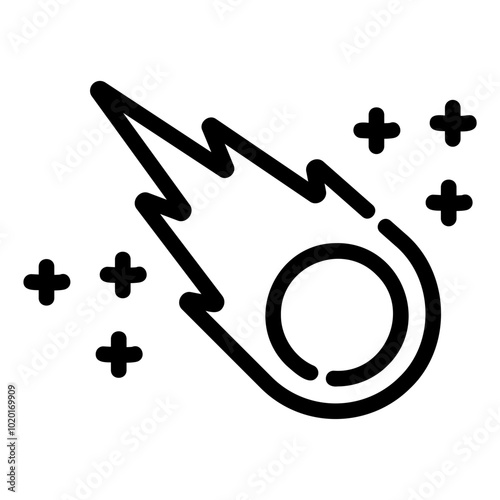 comet Line Icon