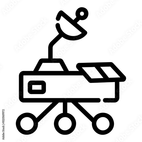 mars rover Line Icon