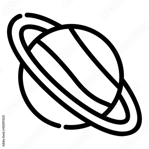 uranus Line Icon
