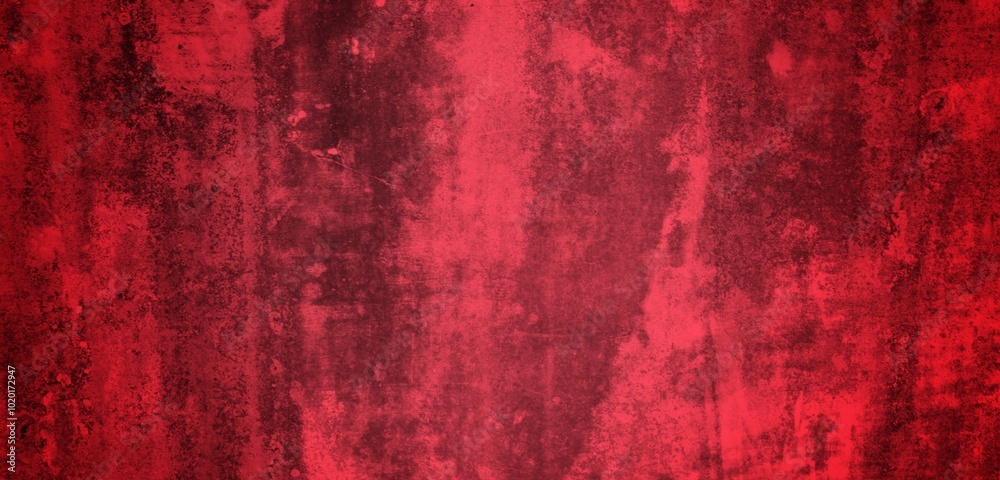 Obraz premium red color abstract art long background,Panorama of Factory fabric of red color . Close-up long and wide texture of natural red fabric.