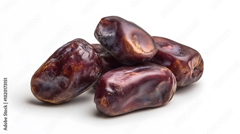 dried prunes on a white background dried prunes on a white background
