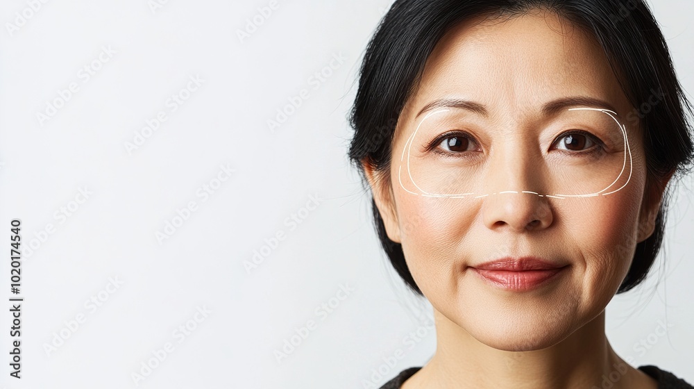 Portrait of a Woman with Defined Eyelids and Smooth Skin Portrait of a Woman with Defined Eyelids and Smooth Skin