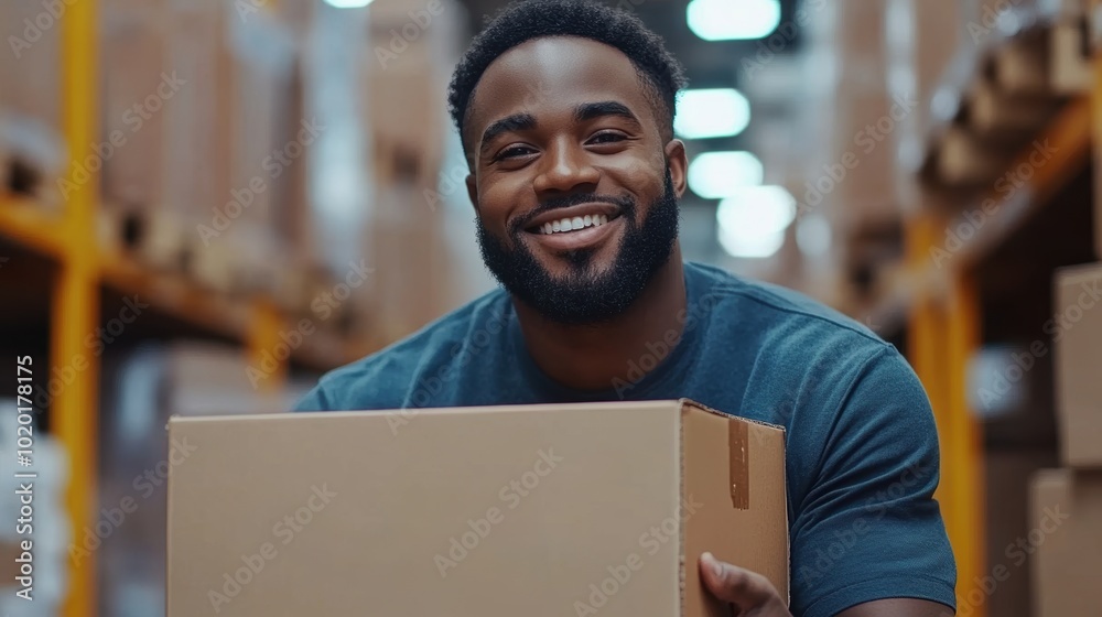 Happy Warehouse Worker. Happy Warehouse Worker.