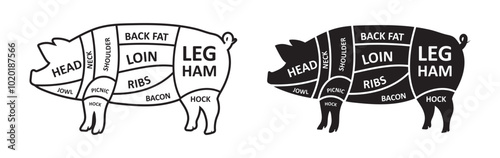 cut of pig meat diagram