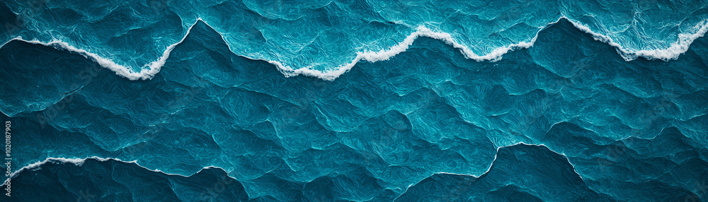 Aerial view of vibrant ocean waves, showcasing the rich blue colors and dynamic textures of water. Perfect for environmental themes. Aerial view of vibrant ocean waves, showcasing the rich blue colors and dynamic textures of water. Perfect for environmental themes.