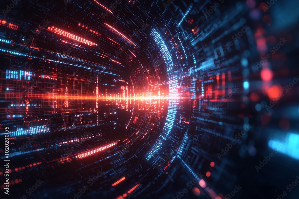 Digital Technology background of data and network created with Generative AI Digital Technology background of data and network created with Generative AI