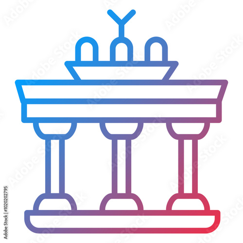 Brandenburg Gate Icon Style