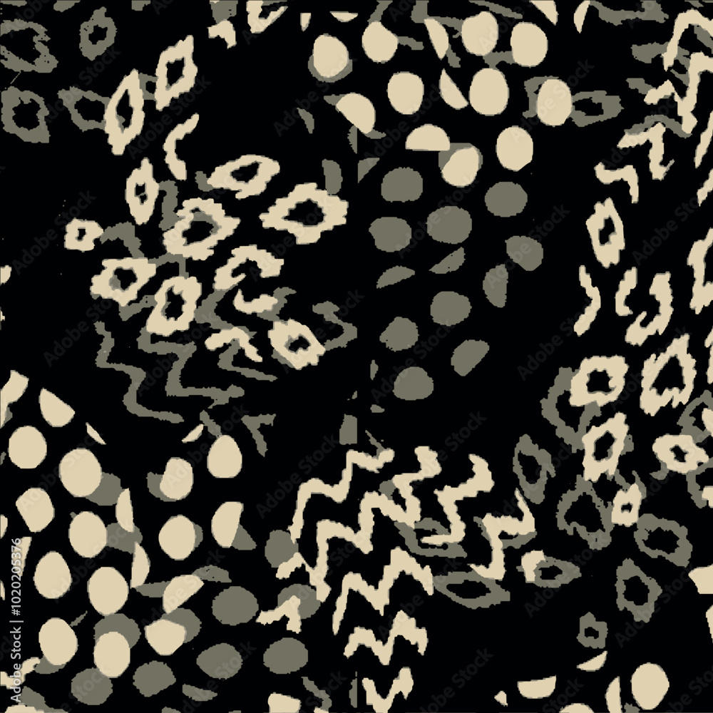 Obraz premium WILD ANIMAL PATTERN VECTOR DESIGNS CARPET FABRIC TEXTILE VECTOR PATTERN