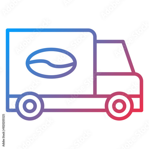 Coffee Truck Icon Style