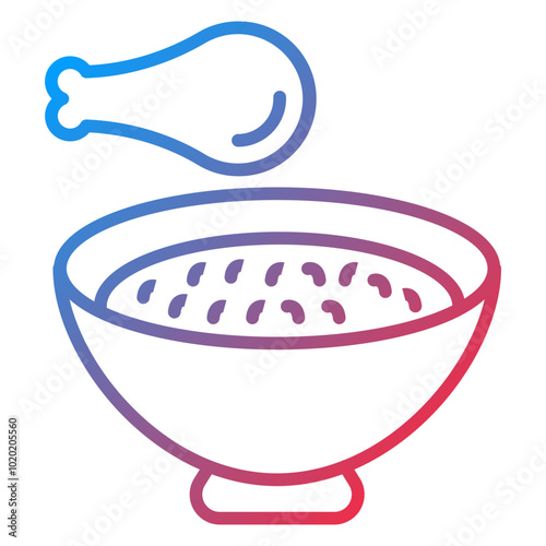 Chicken Rice Icon Style