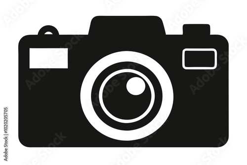 Camera | vector silhouette illustration on white background