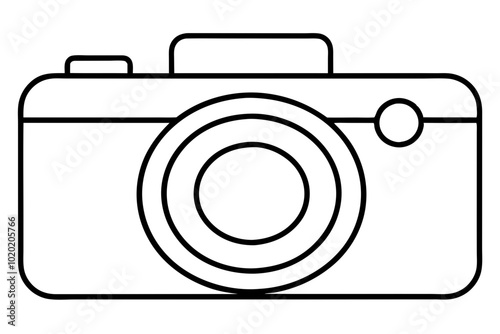 Camera | vector silhouette illustration on white background