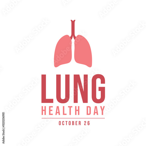 Lung Health Day vector design template good for celebration usage. Lung Health Day design. flat design. eps 10.