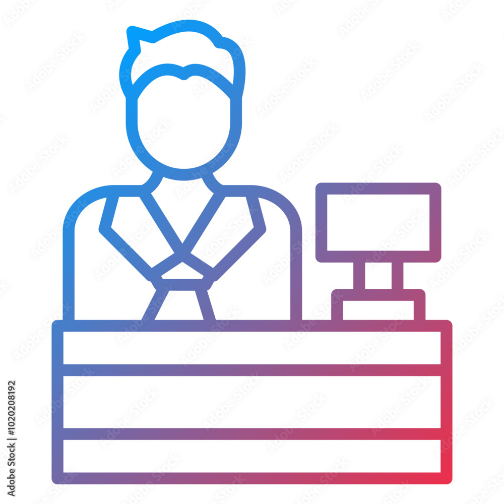 Clerk Male Icon Style Clerk Male Icon Style