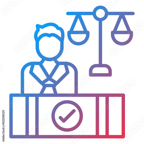 Court Appearance Icon Style