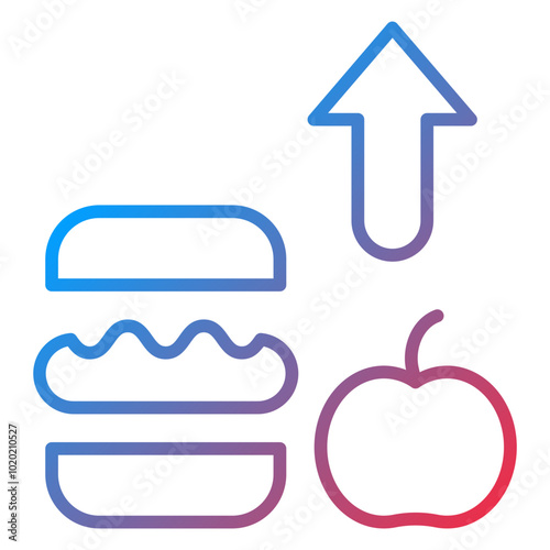 Calorie Intake Icon Style