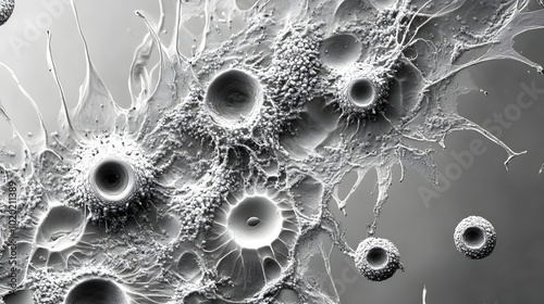 Intricate Microstructures Captured by Electron Microscopy Reveals Unseen Cellular Worlds photo