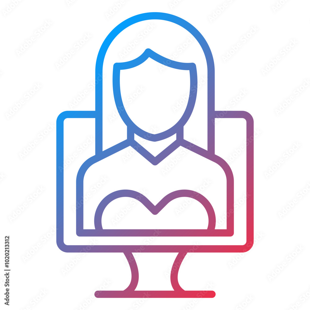 Influencer Female Icon Style Influencer Female Icon Style