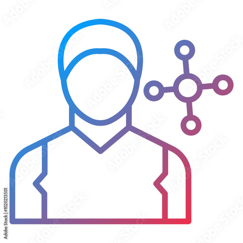 Network Specialist Male Icon Style