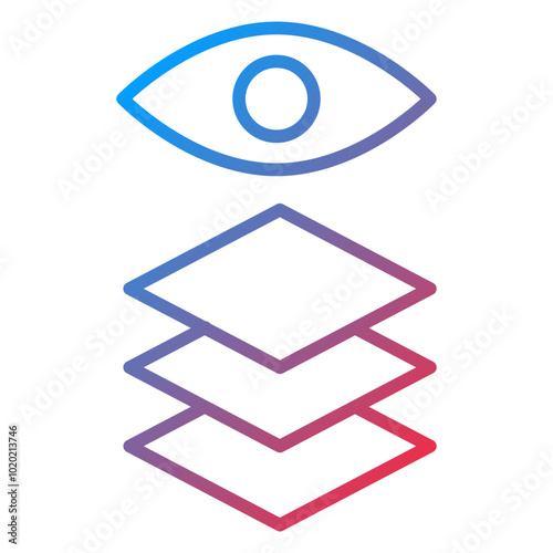 Depth Perception Icon Style