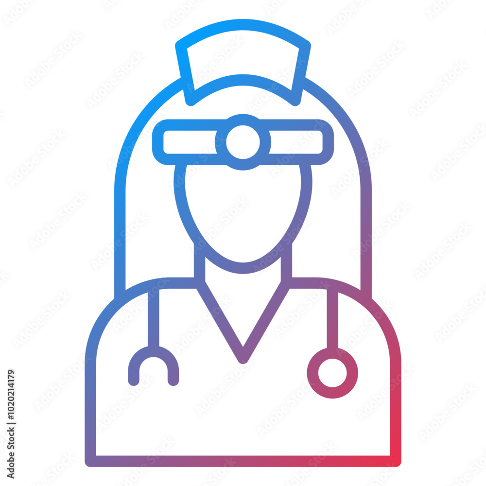 Ophthalmologist Female Icon Style Ophthalmologist Female Icon Style