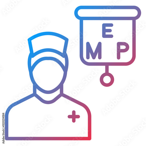 Ophthalmic Nurse Male Icon Style